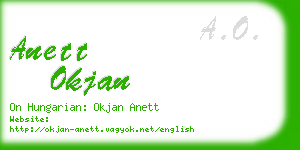 anett okjan business card